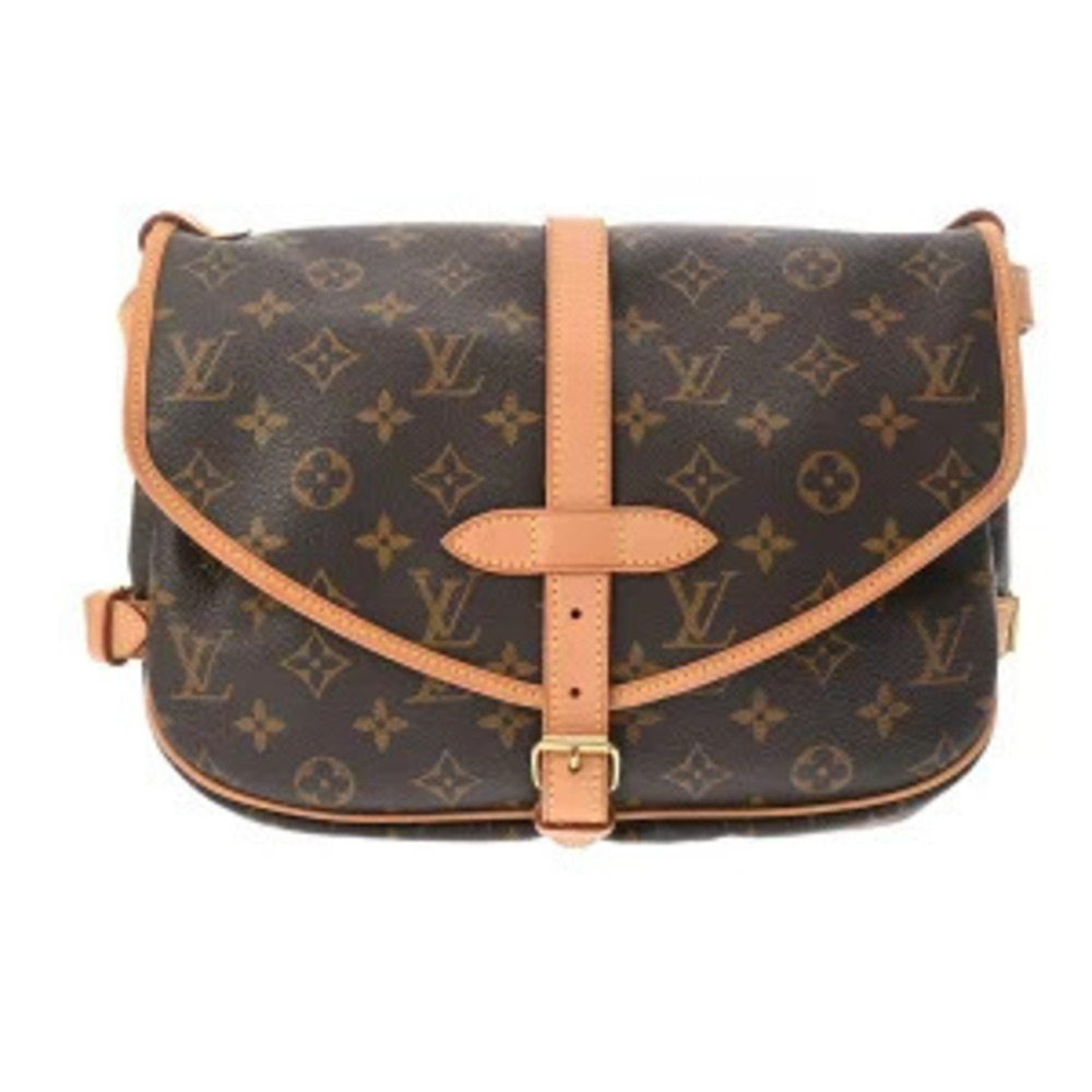Louis Vuitton Monogram Saumur Brown Canvas Shoulder Bag